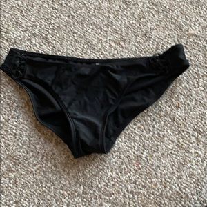 black swimsuit bottoms